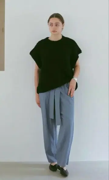 MANOF 벨트 크루즈 팬츠 블루 S 사이즈