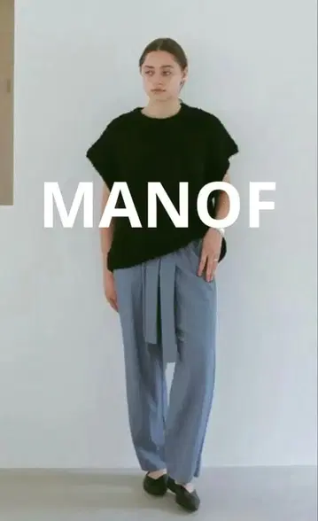 MANOF 벨트 크루즈 팬츠 블루 S 사이즈