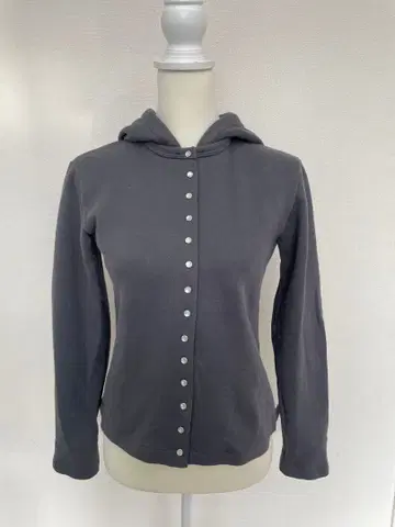 [ E ] 아녜스 베. 후드 부착 가디건 프레시옹 그레이 속기모