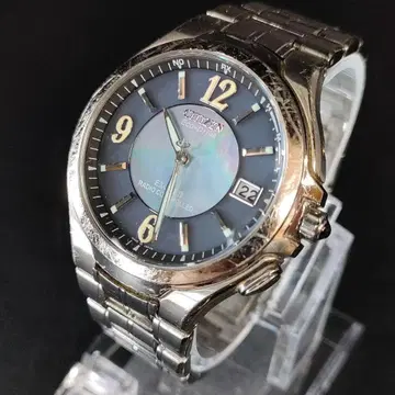 CITIZEN 시티즌 엑시드 H410 블루 쉘 솔라 손목시계