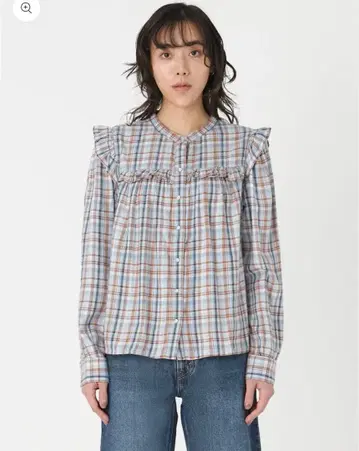 리바이스 택 포함 미사용 새상품 체크 무늬 프릴 긴팔 셔츠