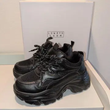 로리즈팜 볼륨 스니커즈 통굽 M 24 블랙