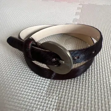 브라운 가죽 벨트 이탈리아제 SHIPS