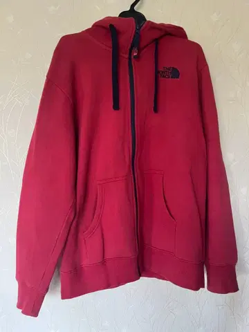 THE NORTH FACE 지퍼 후드티 빨간색