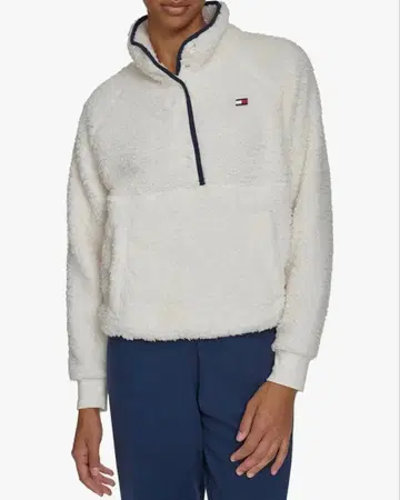 하자품 11109 토미 힐피거 페이크 쉘파 풀오버