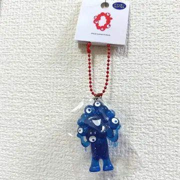 글리터 미야쿠미야쿠 입체 PVC 키링 파랑 라메 라스트