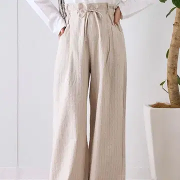 차오패닉 [ 스트라이프 와이드 팬츠 블루 ]