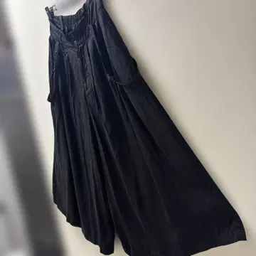 새상품급 니코앤드 초 와이드 가우초 팬츠 블랙 어깨끈 포함