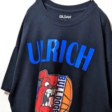 길단 우루히불독스#3 빅 로고 티셔츠 블랙 XL 구제 의류