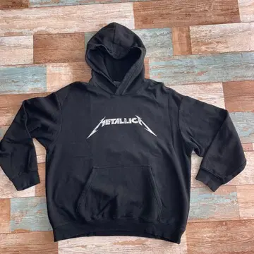 H&M 콜라보 Metallica 블랙 후드티 US XL