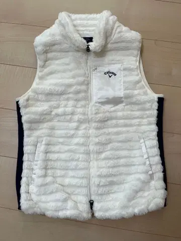 캘러웨이 여성용 퍼 베스트 화이트 새상품급