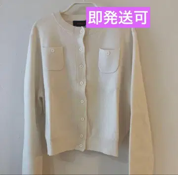 caban 코튼 캐시미어 크루넥 가디건 화이트