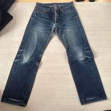 다크 블루 스트레이트 레그 데님 마인 데님