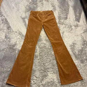 MOTHER 부츠컷 데님 코듀로이 브라운