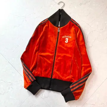 아디다스 벨로아 트랙 자켓 S 오렌지 구제 의류 90s