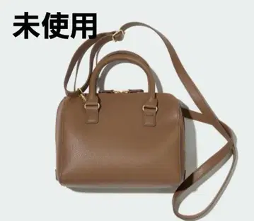 미사용 유니클로 레더 터치 2WAY 보스턴 백 브라운
