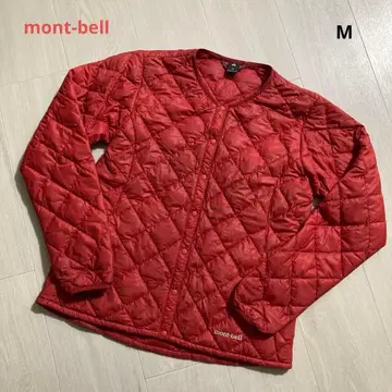 mont-bell 몽벨 퀼팅 다운 자켓 M 빨간색 방한