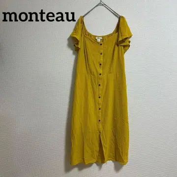 monteau 몬토 머스타드 컬러 XL 셔츠 원피스 소매 프릴