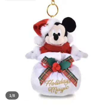 미키 봉제 인형 키링 키체인 DISNEY CHRISTMAS