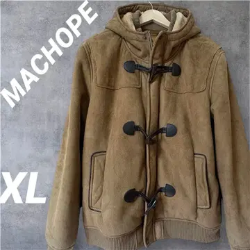 브라운 더플 코트 XL 보아 남성용 스웨이드