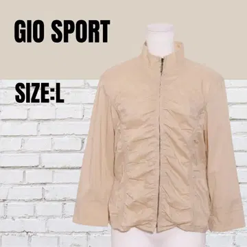 새상품급 GIO SPORT  베이지 집업 블루종 40
