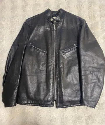 Schott 70년대 소가죽 택 역날개형 지퍼 싱글 라이더