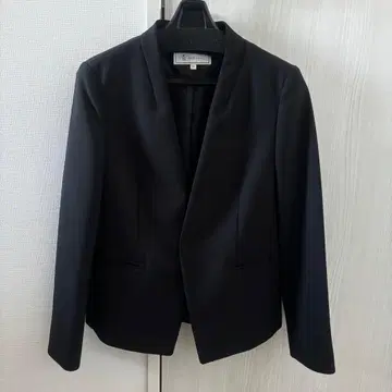 블랙 노카라 자켓