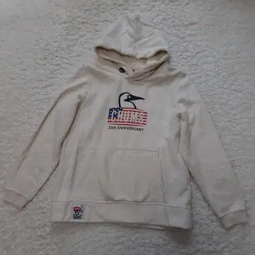 CHUMS 여성용 후드티 참스 화이트 M 속기모