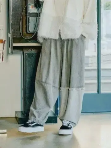 니코앤드 MODE NORM CORE 리메이크풍 데님 벌룬 팬츠 L