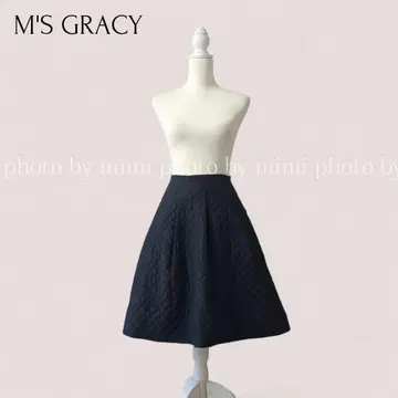 M'S GRACY 까멜리아 퀼팅 스커트