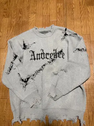 SHEIN 남성용 스트릿 데미지 가공 니트 스웨터