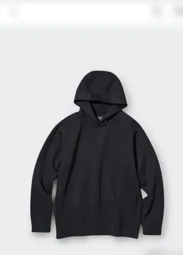 UNIQLO 스트레치 드라이 맨투맨 풀 후드티 긴팔 M 사이즈 BLACK