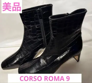 악어/부츠 블랙/CORSO ROMA 9/23cm