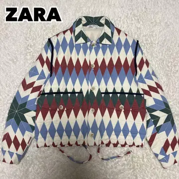 자라 ZARA 패치워크 디자인 퀼팅 자켓