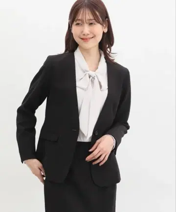 노카라 자켓 팬츠 세트 63 블랙 수트