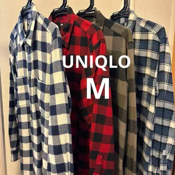 UNIQLO 플란넬 체크 셔츠 M 묶음 판매
