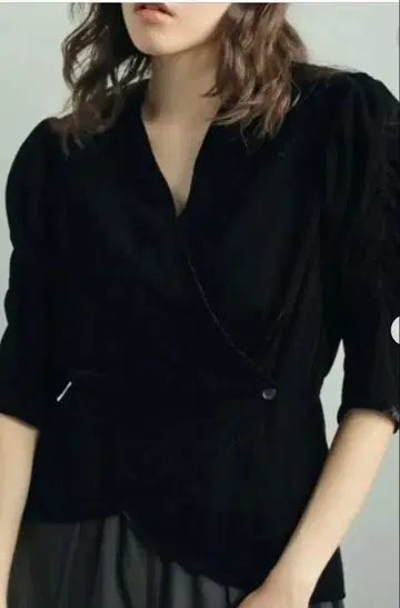 anuk Gather Velour Blouse