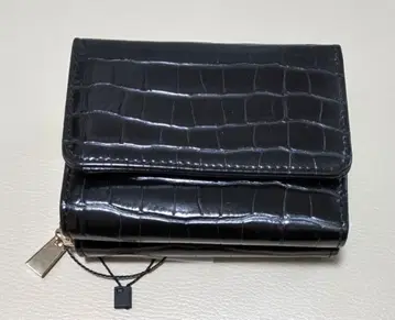새상품 심플 3단 폴더형 지갑 블랙