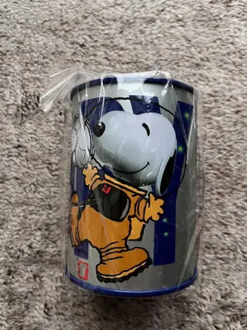 레트로 스누피 우주비행사 캔 저금통 우주