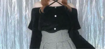 미셸 마카롱 샤기 니트탑