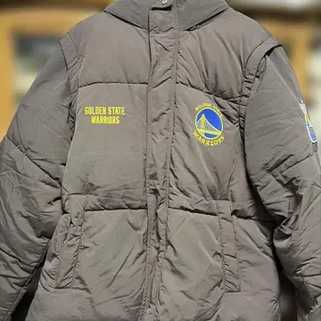 골든 스테이트 워리어스 다운 자켓 다크 브라운