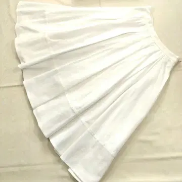 블루마린 화이트 플레어 스커트 40