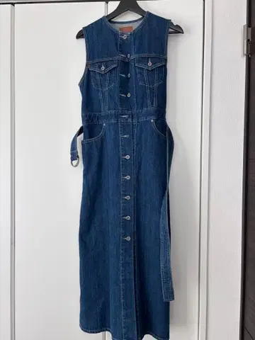 데님 살로펫 인디고 허리 벨트 포함