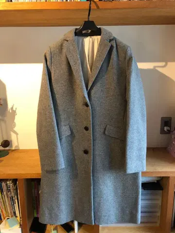 MUJI 그레이 체스터 코트 M 사이즈