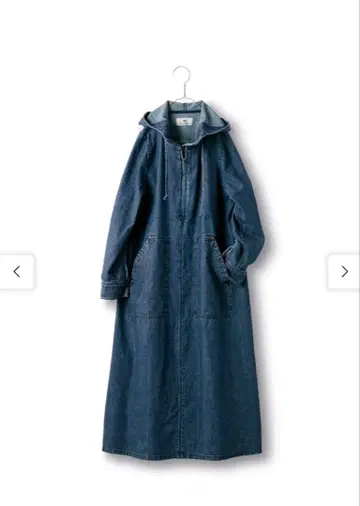 Sunny clouds 후드 부착 데님 롱 원피스 3L