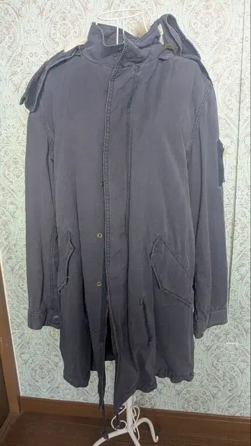 미사용 새상품 네이비 모즈 코트 남성용 플리스