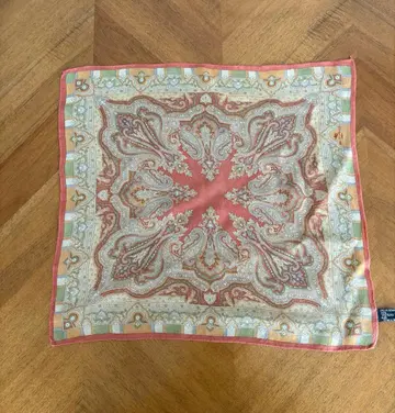 ETRO 미니 스카프 쉬폰 페이즐리 패턴