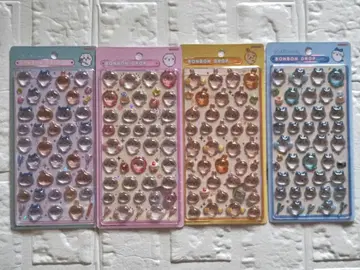 치이카와 (먼작귀) 모자 꽁지 드롭 씰 4종 세트