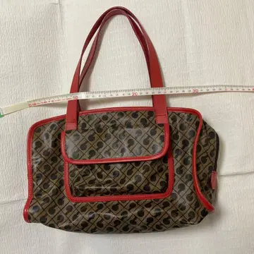 게라르디니 핸드백 브라운/레드