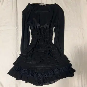 다크코켓 darkcoquette 다크코어 프릴 리본